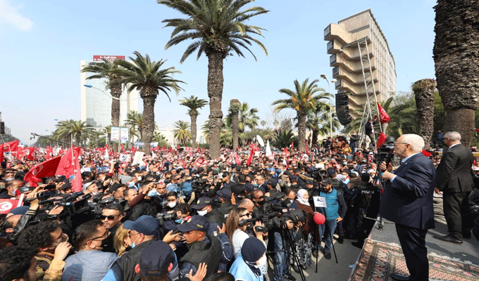 تونس: تنظيم مظاهرة النهضة للمطالبة بـ "الوحدة الوطنية" و "الاستقرار السياسي"