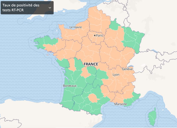 خريطة-فرنسا-كوفيد-تيست- pcr