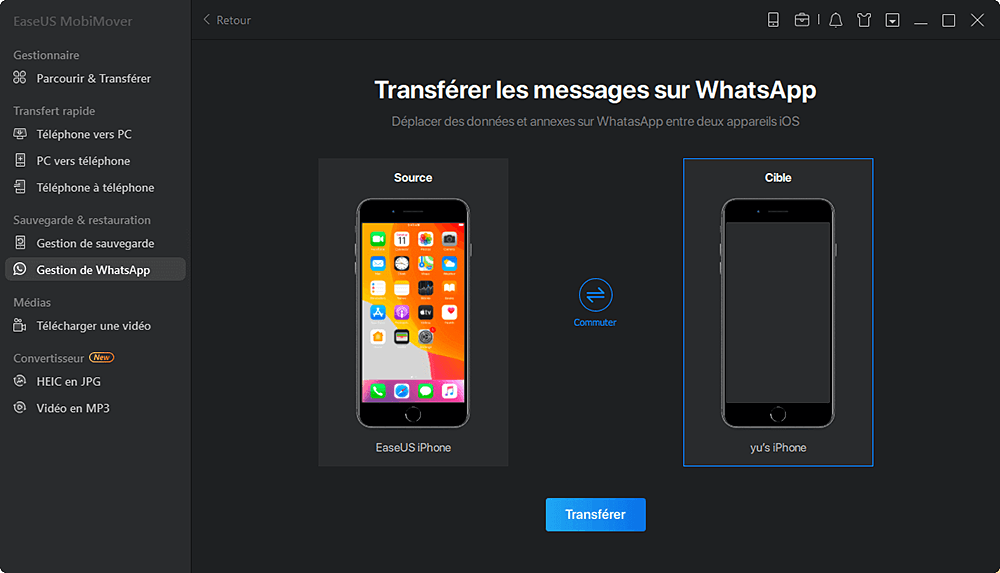 نقل WhatsApp - تحقق من الأجهزة