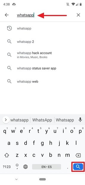 ابحث عن WhatsApp في Google Play