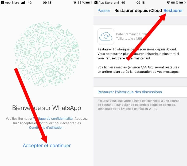 استعادة بيانات WhatsApp المحذوفة باستخدام iCloud