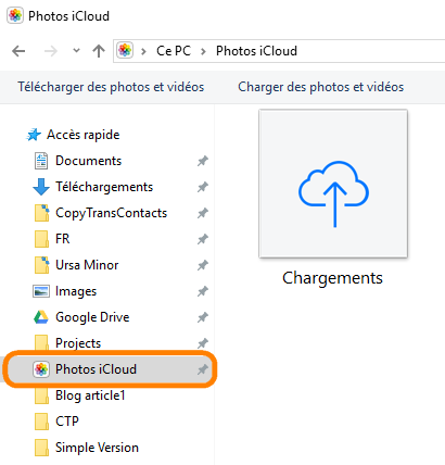صور iCloud على جهاز الكمبيوتر