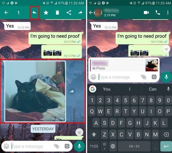 Whatsapp: كيفية الرد على رسالة معينة