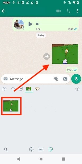 استخدام الحزمة في WhatsApp