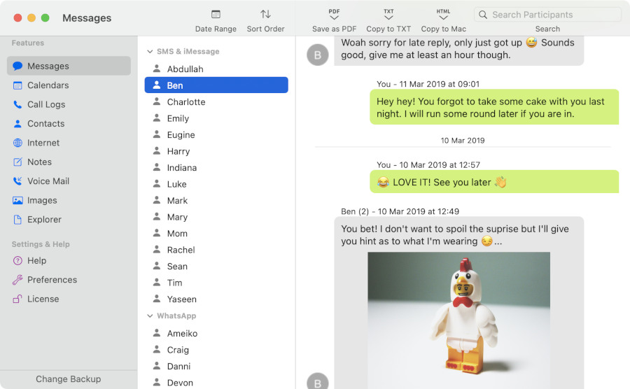 عرض رسائل iPhone النصية على Mac بدون هاتف