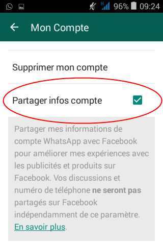 بضع خطوات لتعطيل مشاركة معلومات WhatsApp الخاصة بك مع Facebook.