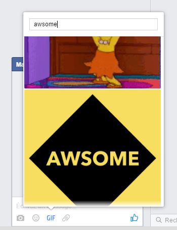 تضمين GIF المتحركة في Facebook Messenger
