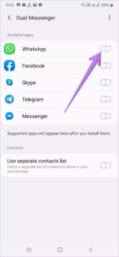 كيفية استخدام تطبيقين whatsapp على samsung phone 3 40dd5eab97016030a3870d712fd9ef0f - كيفية استخدام حسابين من WhatsApp على هاتف Samsung