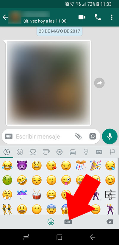 كيفية إرسال صور GIF متحركة على WhatsApp على Android - الصورة 2 - Professor-falken.com