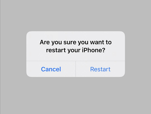 أعد تشغيل iPhone لإصلاح اختفاء رسائل iPhone