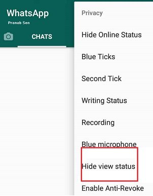 كيفية عرض حالة WhatsApp أثناء الحظر