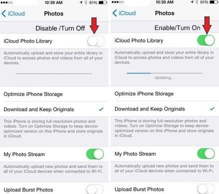 استعادة الصور على iCloud