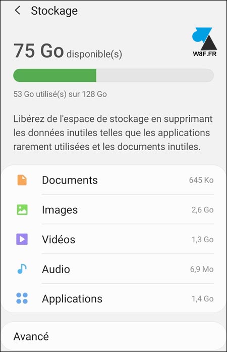 برنامج تعليمي لتخزين الذاكرة الداخلية من Samsung Android