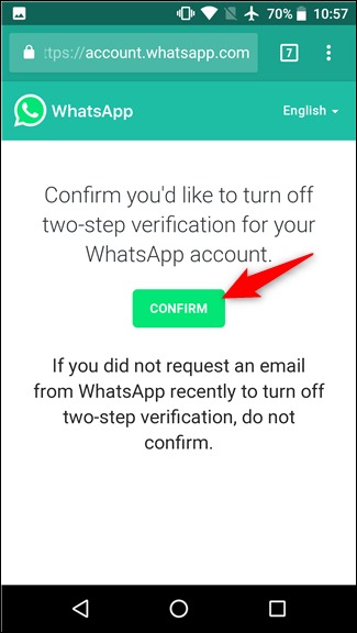 نسيت رقم التعريف الشخصي لتطبيق WhatsApp