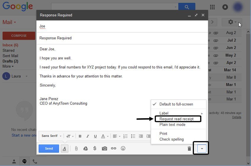كيف أعرف إذا تمت قراءة بريد إلكتروني من Gmail؟
