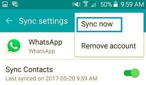 إعادة تعيين WhatsApp Sync لإصلاح عدم ظهور جهات الاتصال المشاكل