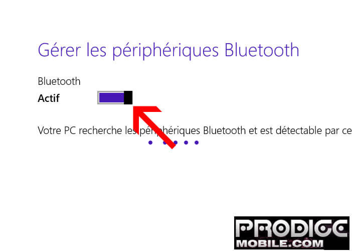 قم بتنشيط Bluetooth على جهاز الكمبيوتر