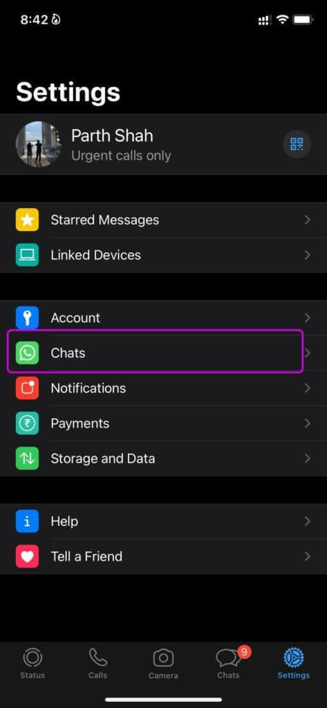 فتح الدردشة منع whatsapp من حفظ الصور 473x1024 1 - كيفية منع WhatsApp من حفظ الصور على iPhone و Android