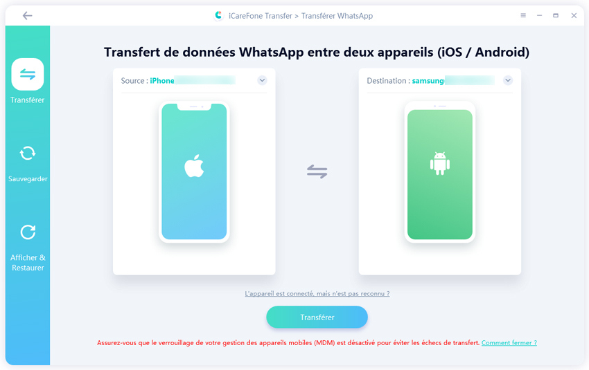 التطبيق لنقل whatsapp iphone إلى android - iCareFone Transfer