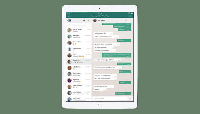 تطبيق Messenger لتطبيق WhatsApp للكمبيوتر اللوحي Apple