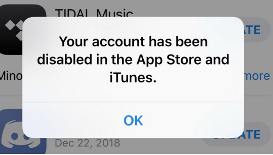تم إلغاء تنشيط حسابك في App Store و iTunes (تم الإصلاح)