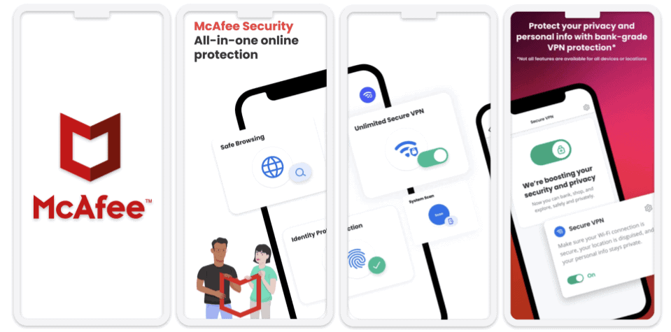 2.  McAfee Mobile Security لنظام iOS - تطبيق iOS سهل الاستخدام مع ميزات أمان رائعة