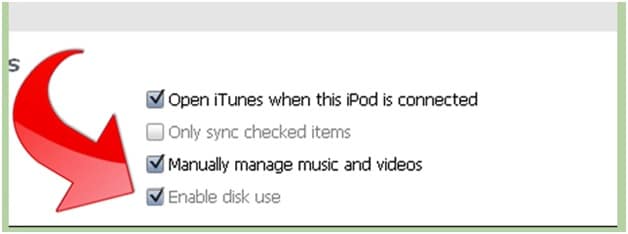 تثبيت التطبيقات بدون iTunes - اختر خيار إدارة الموسيقى ومقاطع الفيديو يدويًا