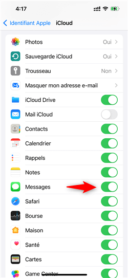 قم بتمكين iCloud SMS Sync على iPhone