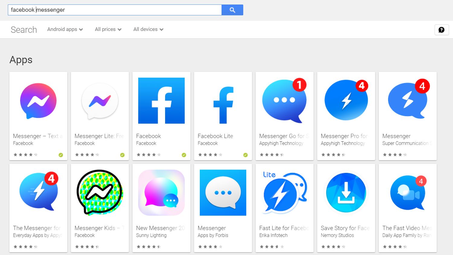 ابحث عن تطبيقات مزيفة على متجر Google Play