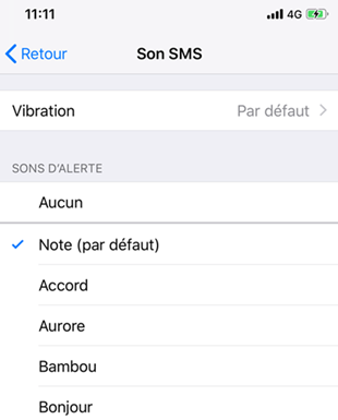 تغيير نغمة الرسائل القصيرة الافتراضية على iPhone