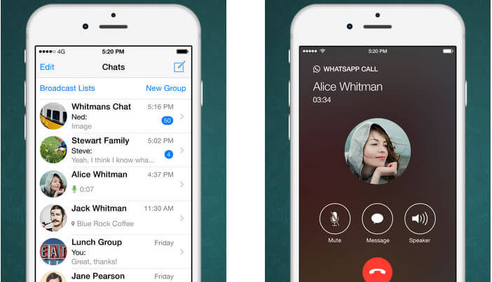 تطبيق خدمة رسائل WhatsApp لأجهزة iPhone