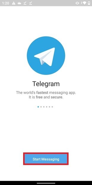 ابدأ في Telegram