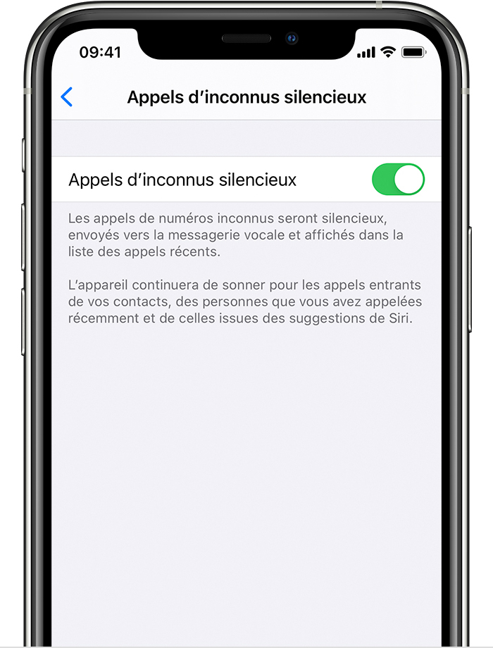 يوضح iPhone كيفية تمكين Silence Unidentified Calls
