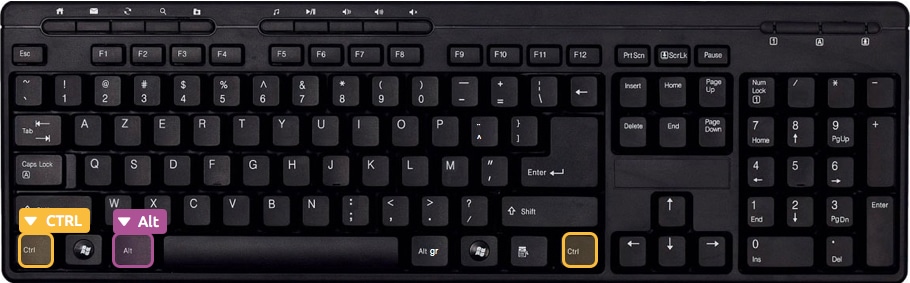 يسمح لك مفتاحا Ctrl و Alt بعمل اختصارات لوحة المفاتيح
